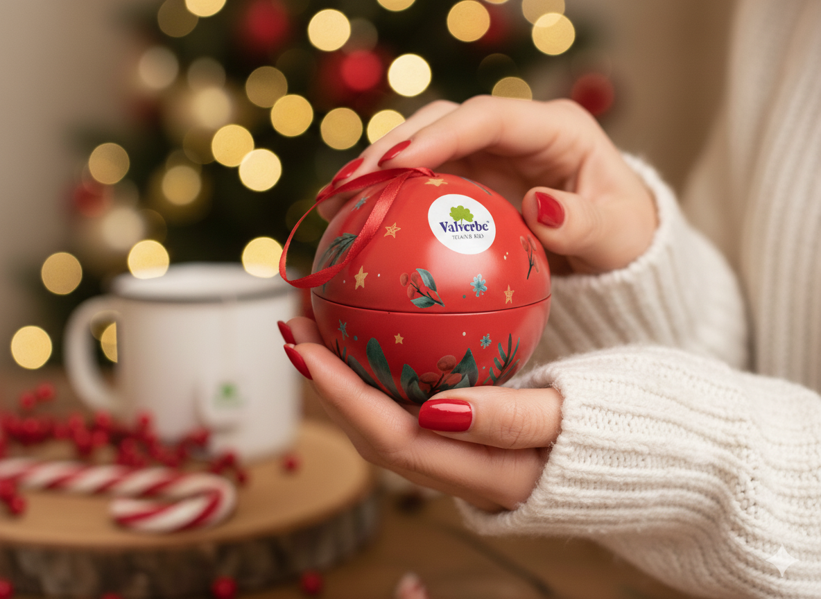 Pallina in Latta con Tisana di Natale
